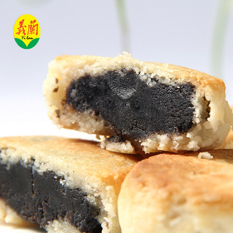 厦门特产义兰黑芝麻馅饼六个装传统酥糕饼茶点甜点闽南零食