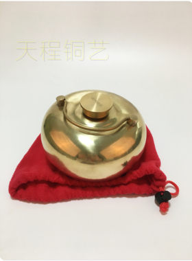 天程新款铜艺故宫文创中国风复古老式怀炉暖手宝怀旧铜质汤婆子