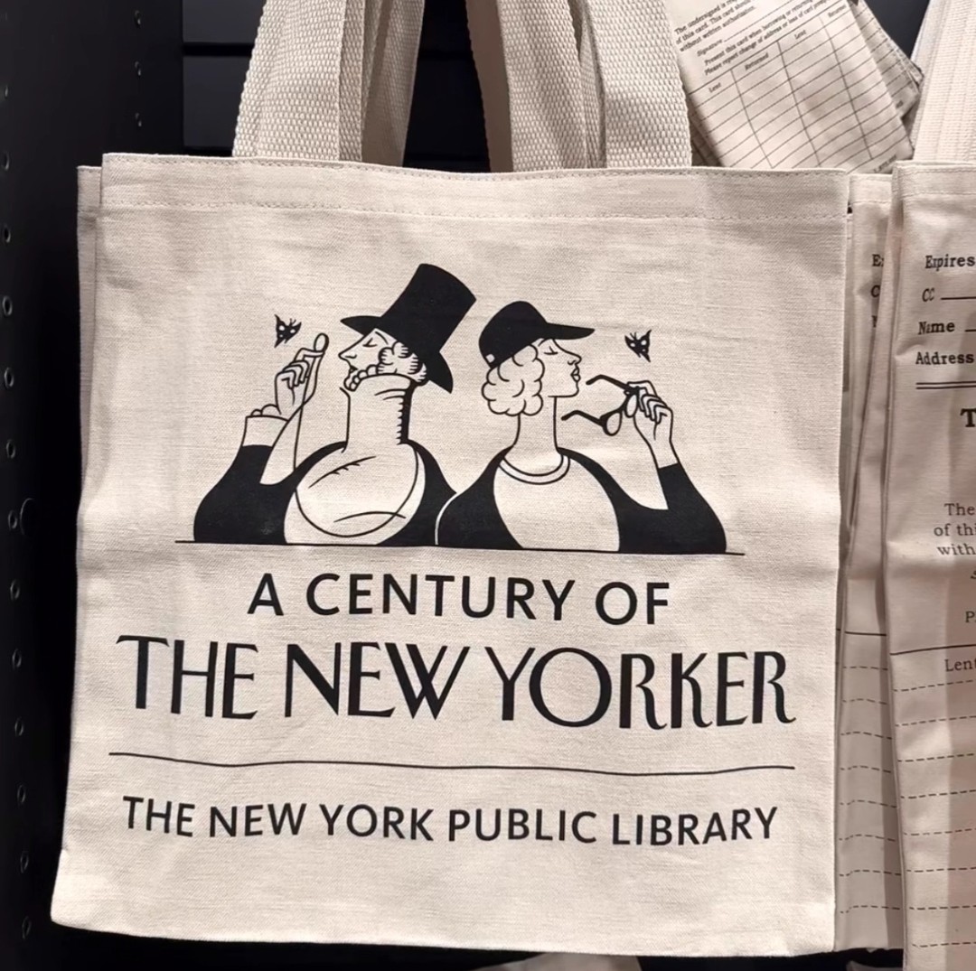 thumbnail for TheNewYorker canvas bag niche premium letter shoulder student commute casual shopping bag