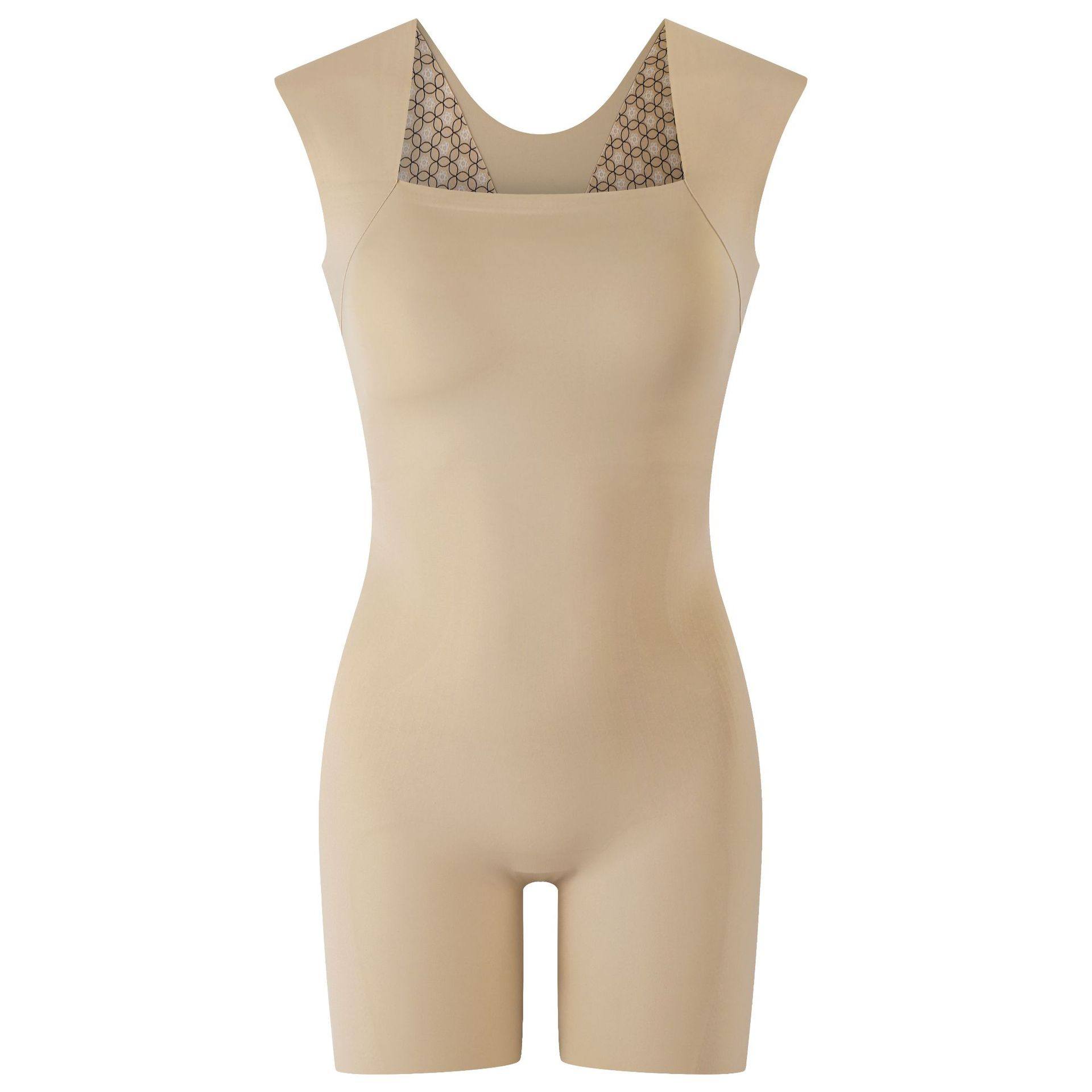 某绒同款悬浮塑身衣收腹提臀塑形不卷边显瘦连体平角方领连体衣女