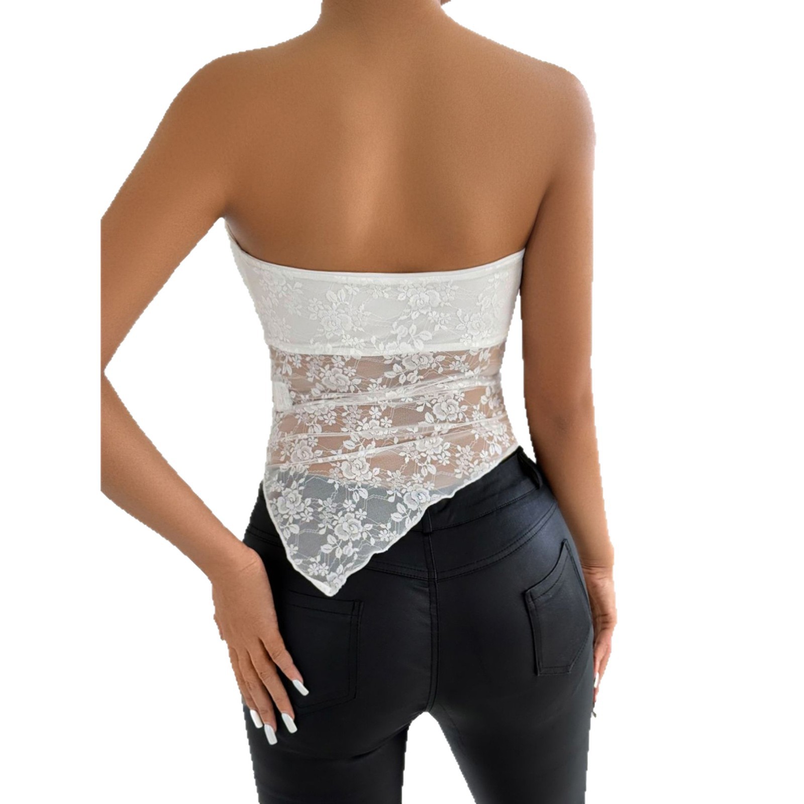 韩版辣妹夏季热销露肩一字领抹胸欧美性感收腰蕾丝打底上衣修身型