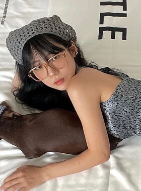 韩版ins复古三角春夏季束发针织