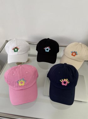可爱小花STUDIO刺绣软顶鸭舌帽