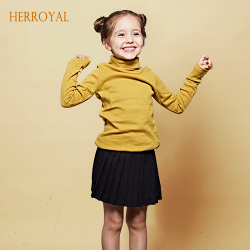 herroyal新品女孩三色长袖t恤