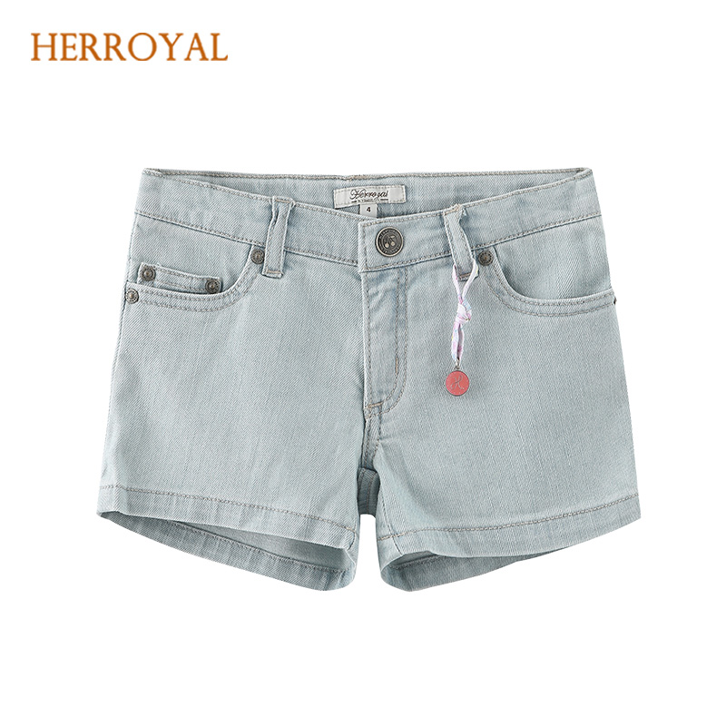 HERROYAL女童牛仔短裤