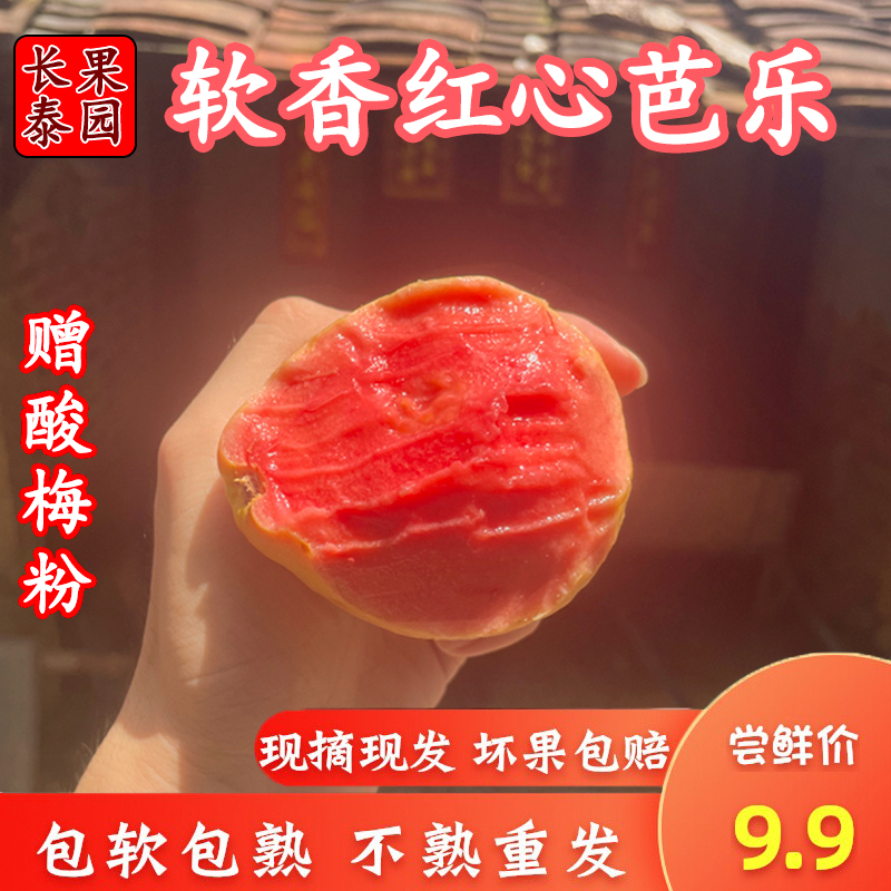 福建当季奶油红心番石榴芭乐软糯水果低糖巴乐鸡屎果新鲜5斤 包邮