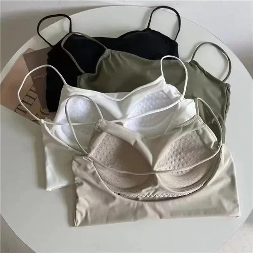 美背内衣女吊带背心小胸聚拢运动防走光打底抹胸痕裹胸薄款文胸