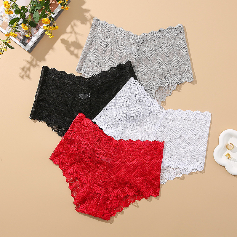 高腰蕾丝内裤女三角裤女性感纯棉裆部日系小仙女跨境爆款款