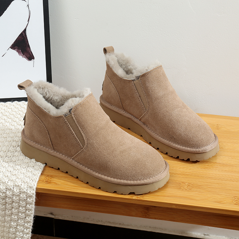 新款短筒雪地靴女加绒保暖棉鞋