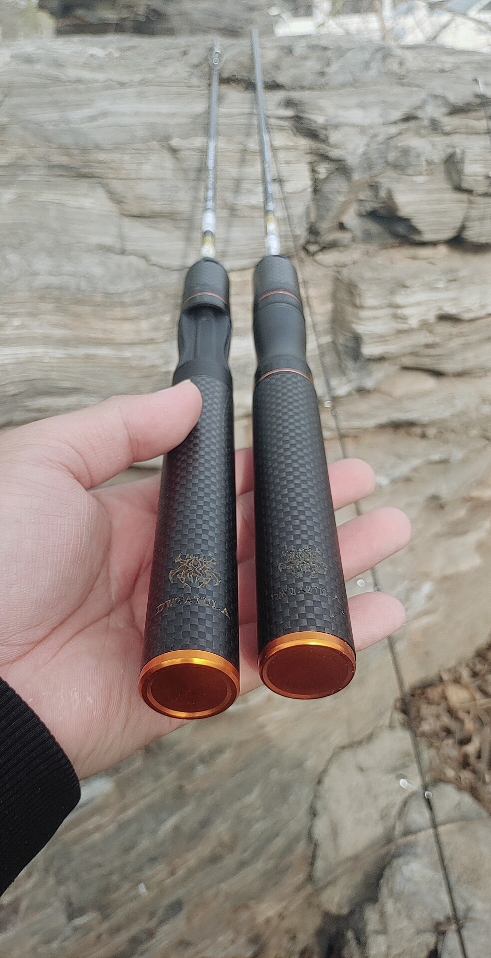 马口达瓦黑蜘蛛微物竿实心竿稍ul路亚竿超软弹射马口竿纺车轮套装