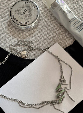 设计师款水晶蝴蝶流苏锁骨链轻奢