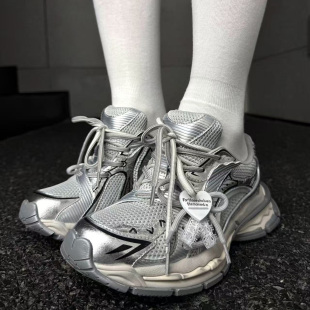 百搭潮鞋 林允同款 拼色户外个性 女休闲运动鞋 增高厚底机甲风老爹鞋