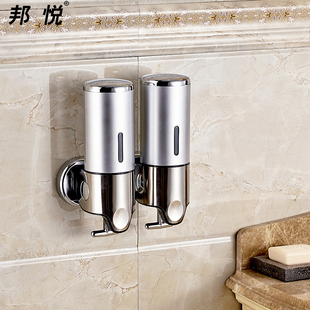 双头皂液器壁挂式 酒店浴室给皂机洗手液瓶 卫生间沐浴液盒