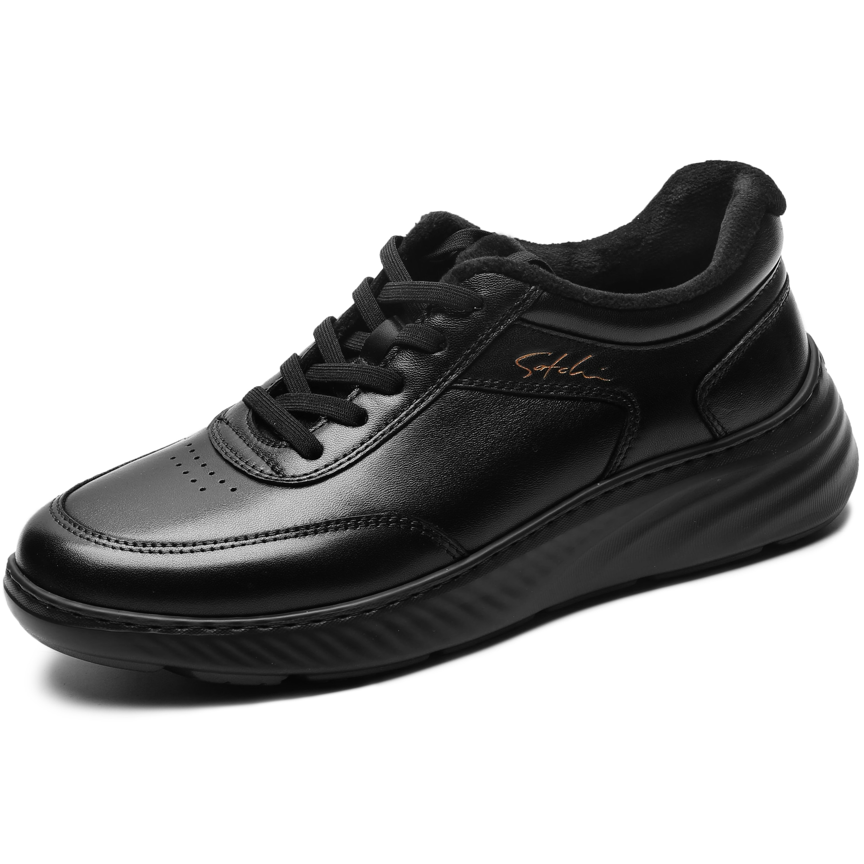 沙驰男鞋2025冬季新款牛皮运动鞋休闲皮鞋加绒保暖35码36特小码,流行男鞋,休闲皮鞋,淘宝优惠券,粉丝福利购,淘宝优惠卷