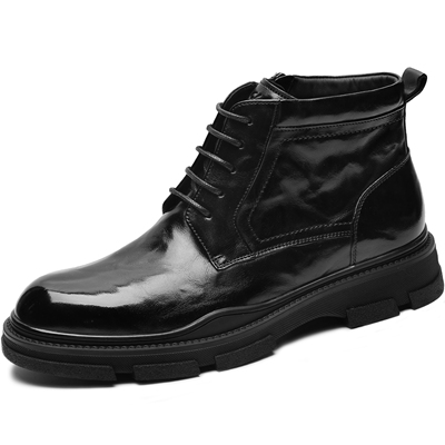 沙驰手抓纹商务休闲棉鞋保暖靴子