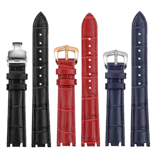 老皮匠适配海鸥女机械表716.417L/717.417L/816.417L凹口牛皮表带