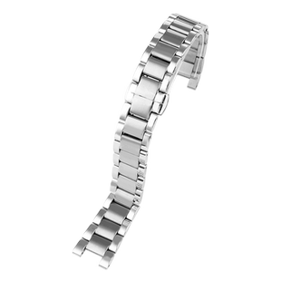 适配飞亚达心弦L588卡地亚帕莎 MK男女通用凹型钢带表带凹口表链