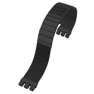 适配斯沃琪男士IRONY经典YIS401G YVS401G实心精钢表链手表带19mm