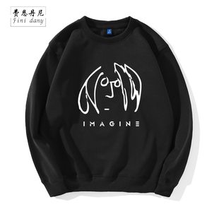 披头士the beatles约翰列侬 Imagine John Lennon圆领卫衣男女