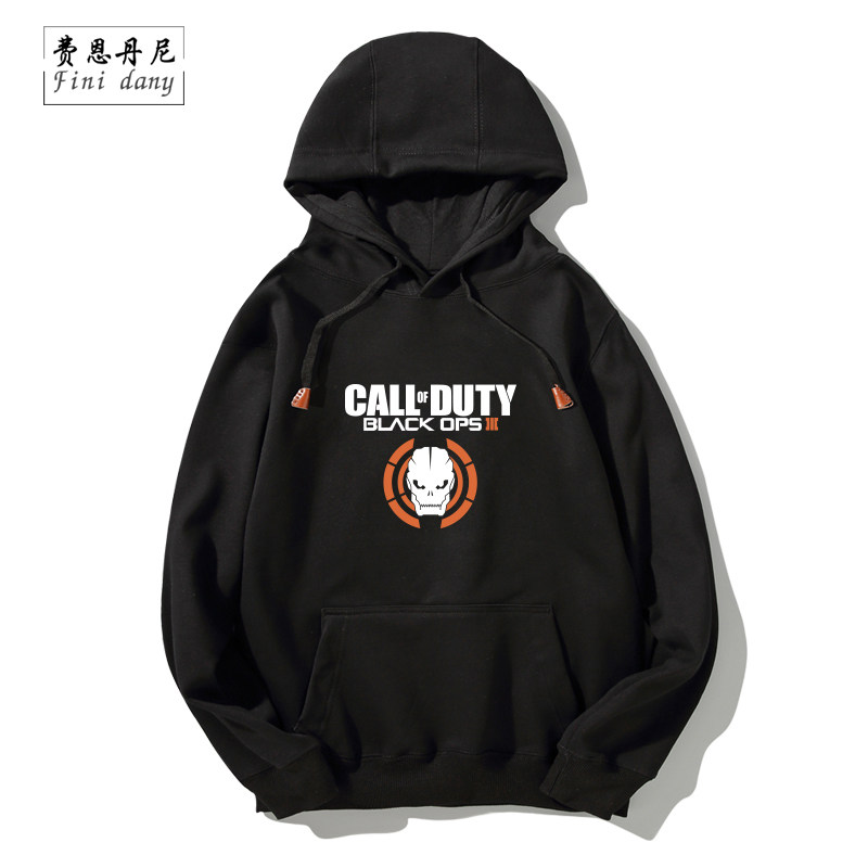 游戏call of duty 使命召唤12周边 黑色行动3 连帽卫衣男女大码