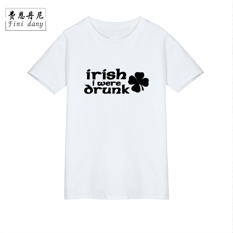 tf家族tfboys王俊凯王源易烊千玺幸运四叶草衣服棉短袖男女t恤潮