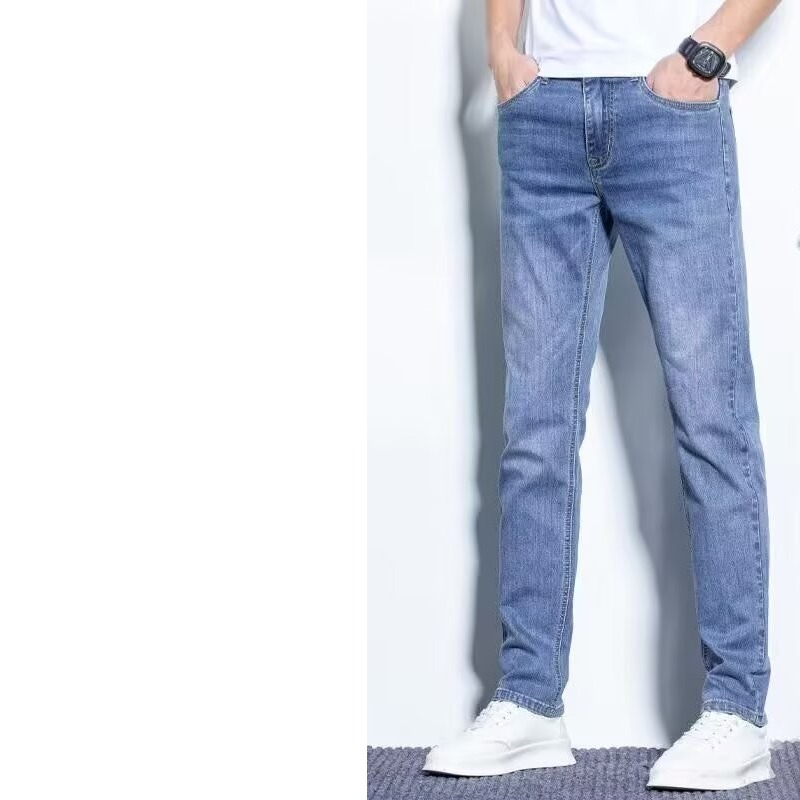 秋季款牛仔裤男士宽松直筒长裤修身弹力青年裤子秋冬新款百搭潮流