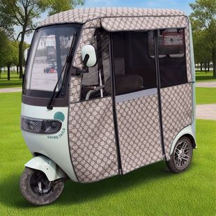 适于台铃x16pro电动三轮车雨帘棚立马领尚大安星汉5号星耀雨车篷