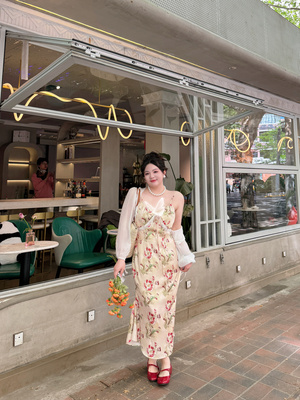 哒头.Studio【花疏影】微胖大码2024年新中式显瘦初恋设计连衣裙