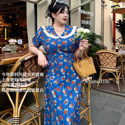 哒头.Studio【海德花园】微胖mm大码2024年新款新中式显瘦连衣裙