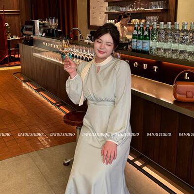 哒头.Studio【金秘书】微胖mm大码新款设计感显瘦修身连衣裙