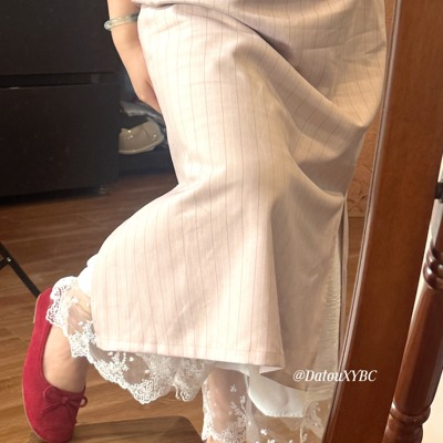 哒头.Studio【蕾丝衬裤】微胖mm大码文艺减龄感改良旗袍连衣裙