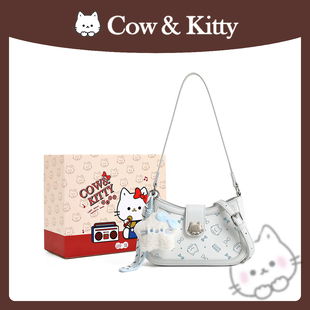 官方正品 卡通印花腋下包百搭手提单肩斜挎包包 Cow&Kitty2025新款