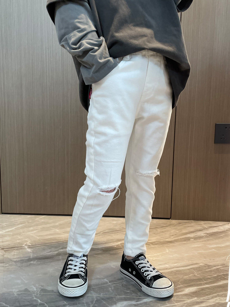 女童小脚修身铅笔长裤图片