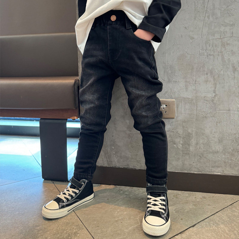 男女童牛仔小脚修身长裤2025秋冬加绒小中大儿童铅笔裤简约长裤潮,童装/婴儿装/亲子装,儿童牛仔裤,淘宝优惠券,粉丝福利购,淘宝优惠卷