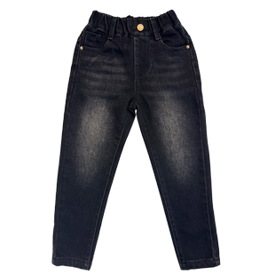 男女童牛仔铅笔裤2025秋冬小脚修身加绒简约小中大宝宝儿童长裤潮