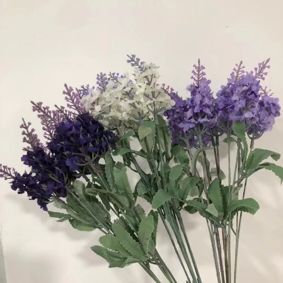 仿真花假花小塑料花薰衣草花束客厅摆放花艺隔断花箱栅栏装饰花