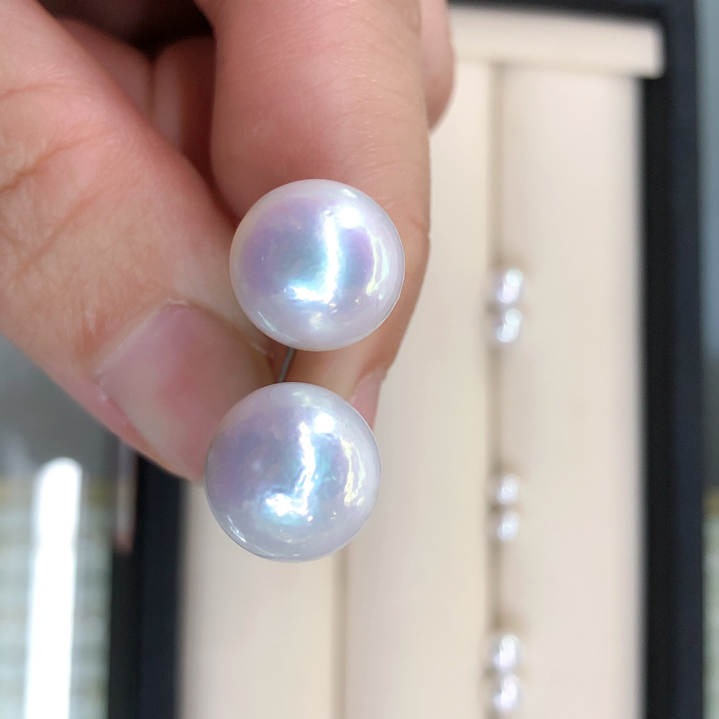 天然珍珠耳钉极光炫彩12-13mm爱迪生珍珠耳钉正圆孤品,珠宝/钻石/翡翠,耳饰,淘宝优惠券,粉丝福利购,淘宝优惠卷