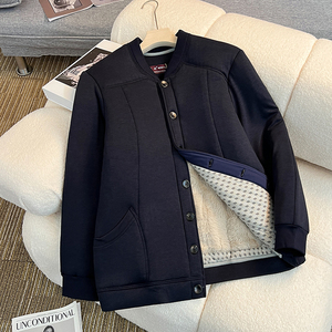 冬季中老年男士驼绒棉衣外套老年人加厚保暖棉袄爸爸棉服大码新款