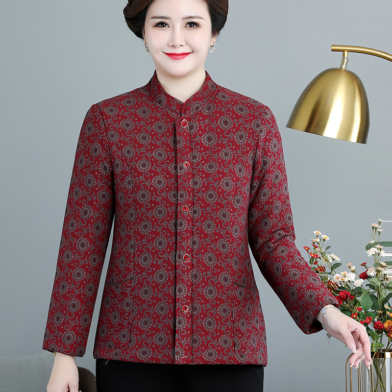 蒙驼长袖宽松大码驼绒居家棉衣妈