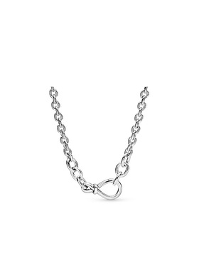 潘家S925纯银闪亮永恒符号项链锁骨链素链精致小众项链送女友