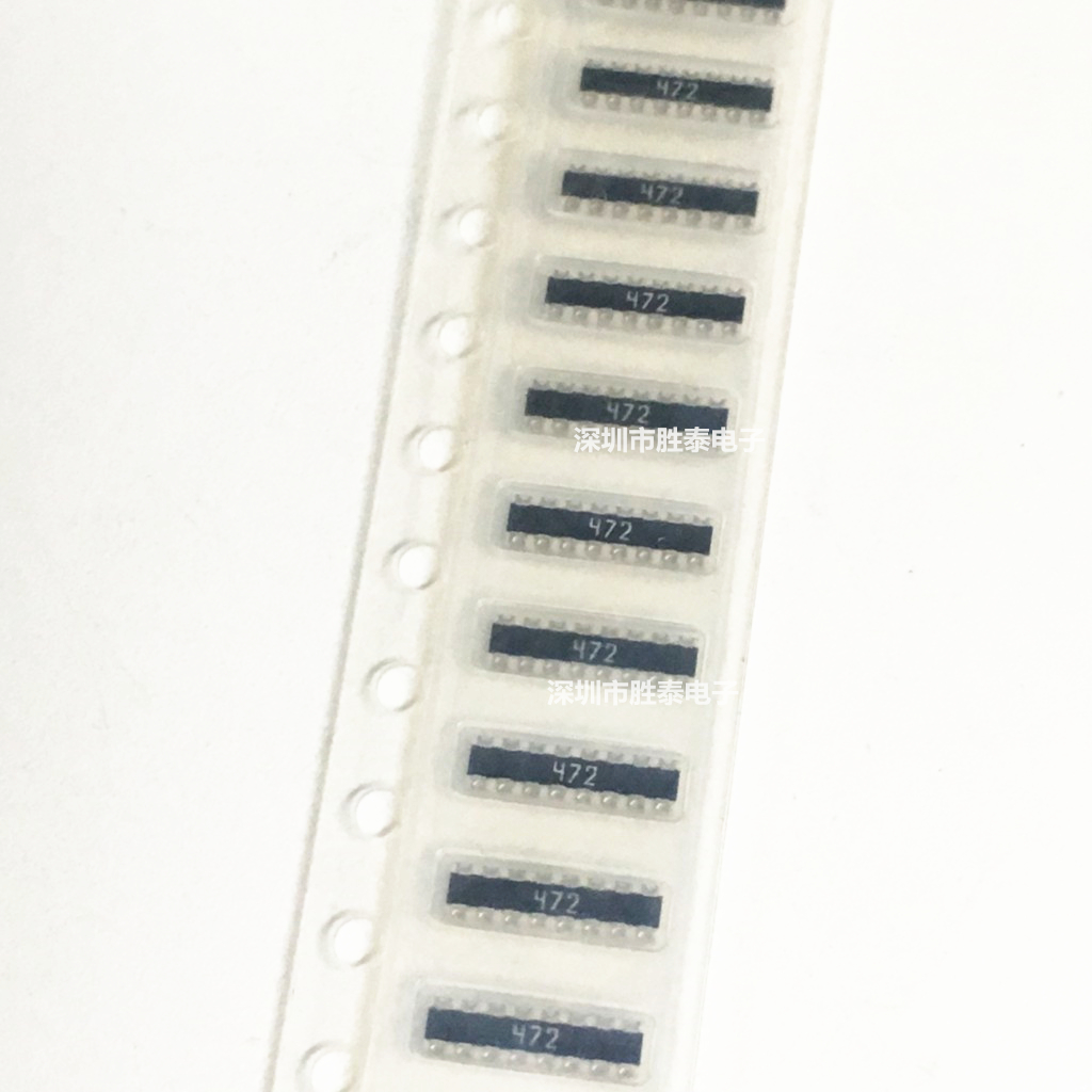 CN1J8TTE472J KOA贴片排阻 0603X8 4.7K 4K7 5% 16P8R 丝印472