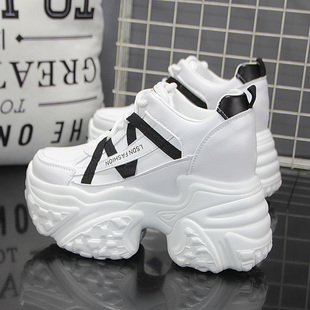 内增高14cm老爹鞋女秋冬新款小个子超高跟12公分轻便百搭运动鞋