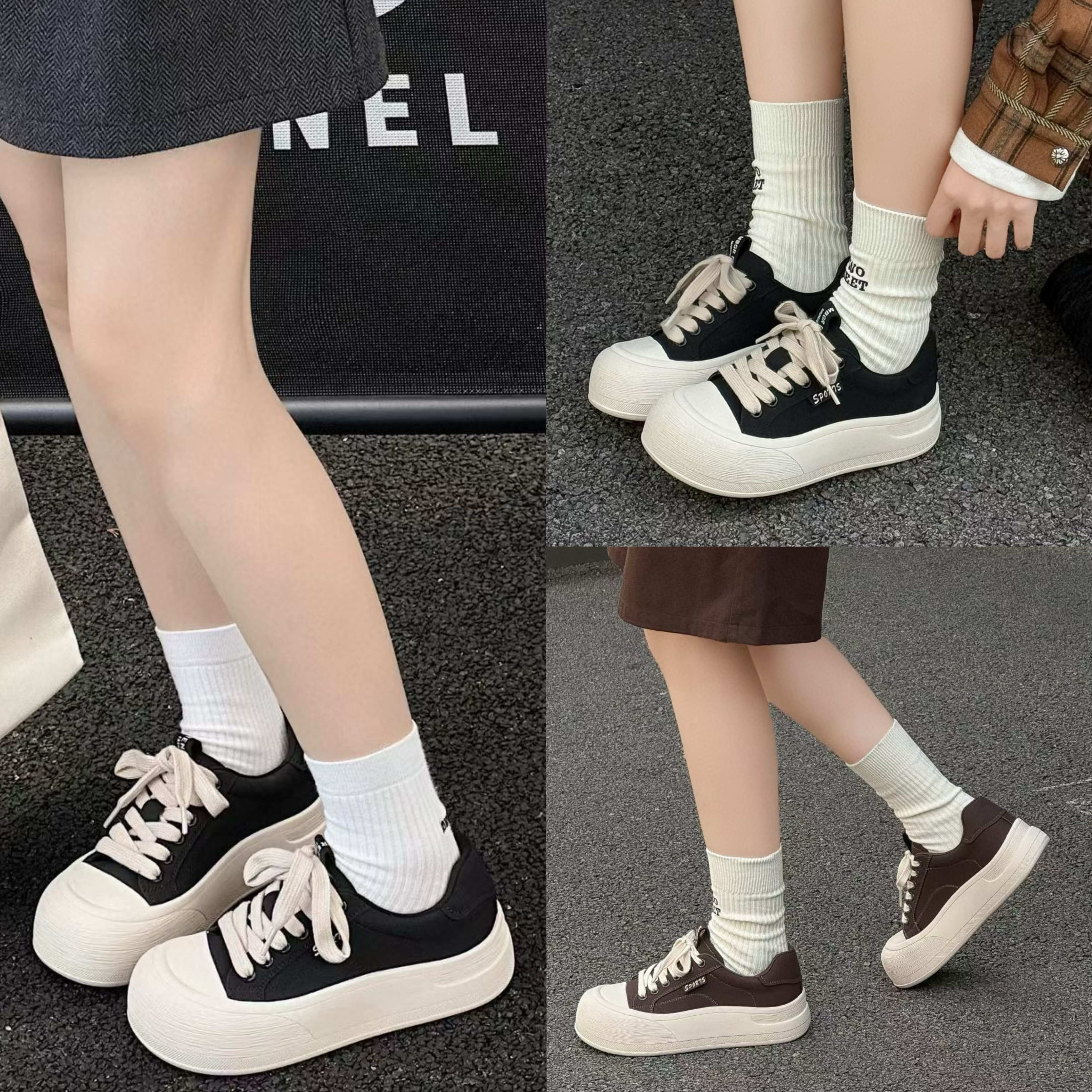 薇玖芭2025新款真皮厚底小白鞋女增高休闲运动板鞋百搭舒适女鞋