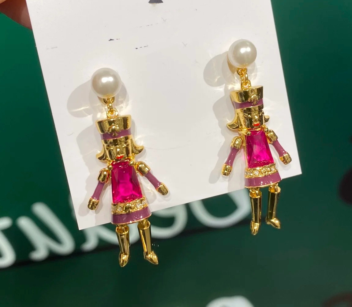 高品质出口欧美外贸饰品原单胡桃夹子木偶小人儿耳钉女个性耳环