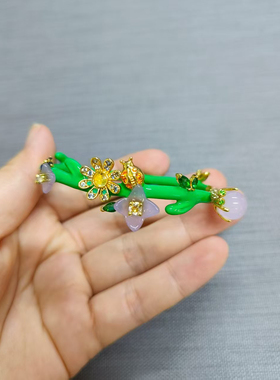 高品质 出口欧美原单 绿色藤蔓昆虫手镯女百搭首饰品