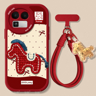 波点小马适用realme真我gt8手机壳gt7保护套gt7pro小羊皮gt6带挂绳GT5硅胶竞速版超薄全包防摔喜庆新年款女生