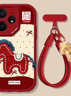 波点小马适用realme真我gtneo7手机壳GTneo6保护套Neo3小羊皮neo5带挂绳Pro硅胶se超薄Turbo全包7x防摔新款女