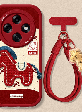 波点小马适用oppoa6手机壳a5s保护套a3x小羊皮a2m带挂绳a2硅胶a1i超薄pro全包gt防摔活力版喜庆新年款5g女生