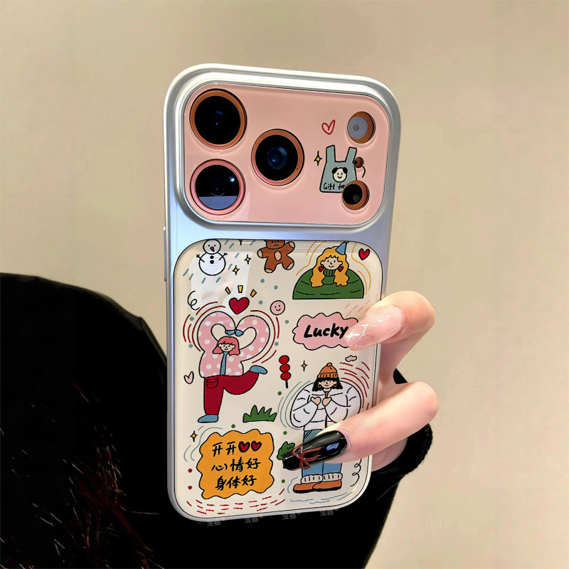 女孩适用苹果17pro手机壳iphone16保护套15plus硅胶14超薄air全包镜头13玻璃Promax防摔秒变新款男女高级
