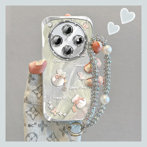 闪粉镜头羽纱纹oppo手机壳简约